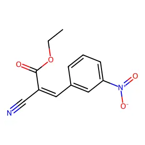 Ethyl alpha-cyano-3-nitrocinnamate structure