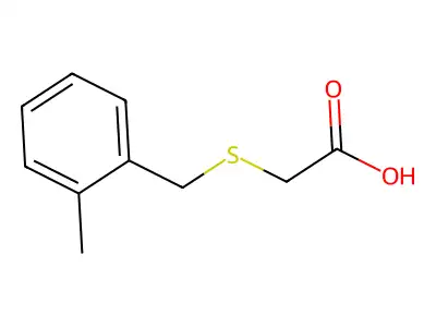[(2-Methylbenzyl)thio]acetic acid structure