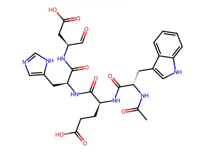 N-Acetyl-Trp-Glu-His-Asp-al structure