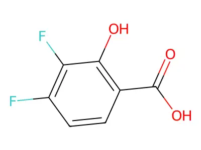 3,4-Difluoro-2-hydroxybenzoic acid structure