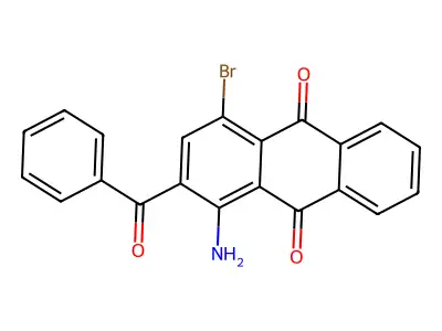 1-Amino-2-benzoyl-4-bromoanthracene-9,10-dione structure