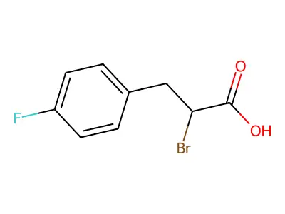 2-Bromo-3-(4-fluorophenyl)propanoic acid structure