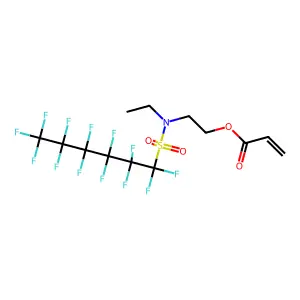 2-(Ethyl((tridecafluorohexyl)sulphonyl)amino)ethyl acrylate structure