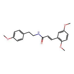 (2E)-3-(2,5-dimethoxyphenyl)-N-[2-(4-methoxyphenyl)ethyl]prop-2-enamide structure