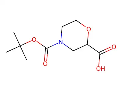 4-((Tert-butoxy)carbonyl)morpholine-2-carboxylic acid structure