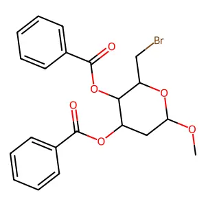 [3-Benzoyloxy-2-(bromomethyl)-6-methoxyoxan-4-yl] benzoate structure