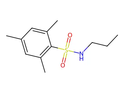 2,4,6-trimethyl-N-propylbenzenesulfonamide structure
