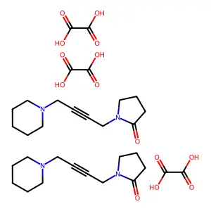 2-Pyrrolidinone, 1-(4-piperidino-2-butynyl)-, oxalate (2:3) structure