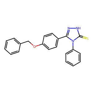 5-[4-(benzyloxy)phenyl]-4-phenyl-4H-1,2,4-triazole-3-thiol structure