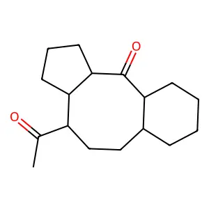 4-Acetyltetradecahydro-11H-benzo[a]cyclopenta[d]cycloocten-11-one structure