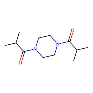 Piperazine, 1,4-diisobutyryl- structure