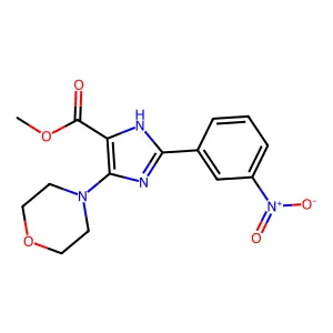 Methyl 4-(4-morpholinyl)-2-(3-nitrophenyl)-1H-imidazole-5-carboxylate structure