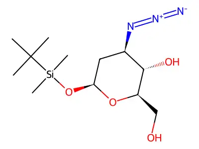 4-Azido-6-[tert-butyl(dimethyl)silyl]oxy-2-(hydroxymethyl)oxan-3-ol structure