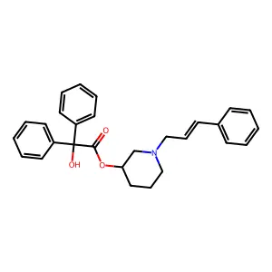 [1-(3-Phenylprop-2-enyl)piperidin-3-yl] 2-hydroxy-2,2-diphenylacetate structure