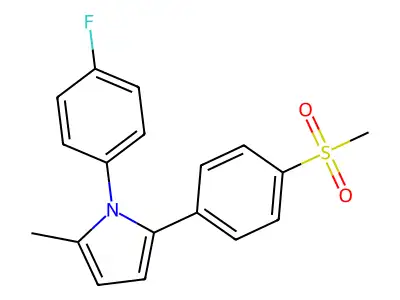 1-(4-Fluorophenyl)-2-methyl-5-(4-methylsulfonylphenyl)pyrrole structure