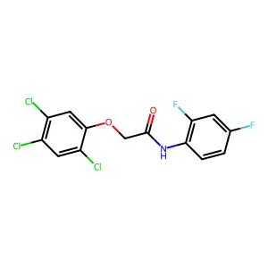 N-(2,4-difluorophenyl)-2-(2,4,5-trichlorophenoxy)acetamide structure