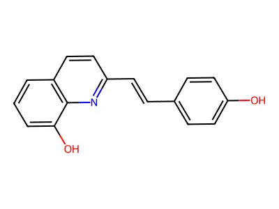 2-[2-(4-Hydroxyphenyl)ethenyl]quinolin-8-ol structure