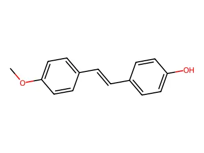 4-[2-(4-methoxyphenyl)ethenyl]phenol structure