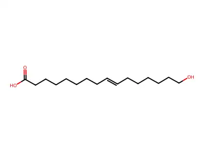 16-Hydroxy-9-hexadecenoic acid structure