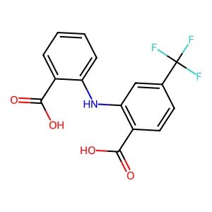 Anthranilic acid, N-((2-carboxy-5-trifluoromethyl)phenyl)- structure