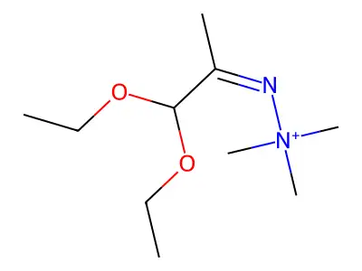 2-(2,2-Diethoxy-1-methylethylidene)-1,1,1-trimethyl-1lambda(5)-diazane structure