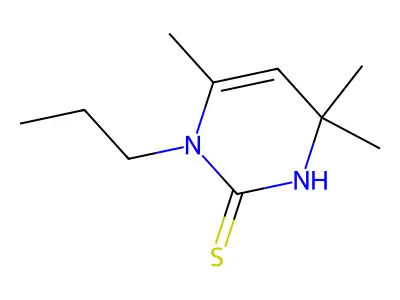 2(1H)-Pyrimidinethione, 3,4-dihydro-1-propyl-4,4,6-trimethyl- structure