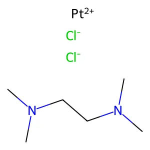 cis-Dichloro(N,N,N',N'-tetramethylethylenediammine)platinum(II) structure