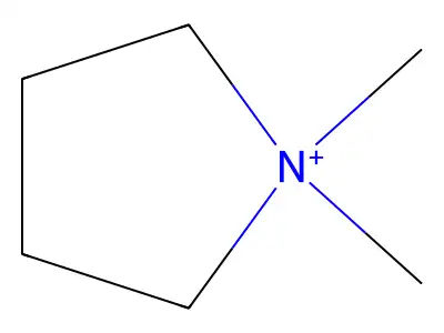 Pyrrolidinium, 1,1-dimethyl- structure