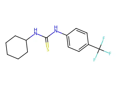 1-Cyclohexyl-3-[4-(trifluoromethyl)phenyl]thiourea structure