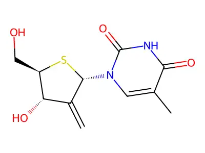 1-(2-Deoxy-2-methylene-4-thio- structure