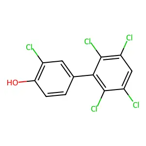 2',3,3',5',6'-Pentachloro-4-biphenylol structure