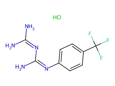 1-(4-Trifluoromethyl)phenylbiguanide hydrochloride structure