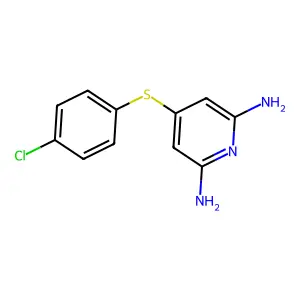 4-[(4-氯苯基)硫基]吡啶-2,6-二胺 structure