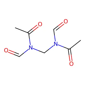 N,N'-亚甲基双(N-甲酰基乙酰胺) structure