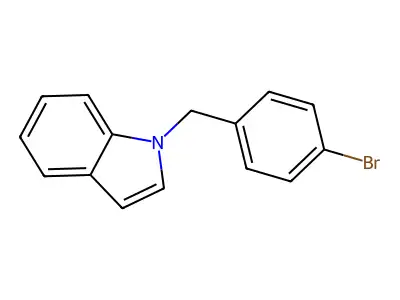 1-[(4-Bromophenyl)methyl]indole structure