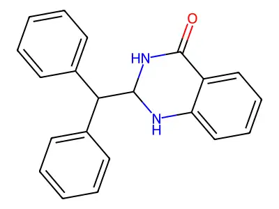 1,2-Dihydro-2-diphenylmethyl-4(3H)-quinazolinone structure