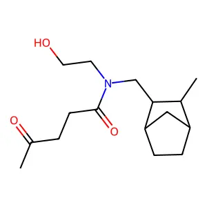 Valeramide, N-(2-hydroxyethyl)-N-((3-methyl-2-norbornyl)methyl)-4-oxo- structure