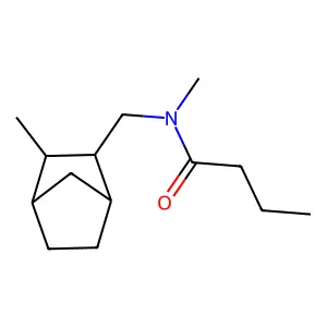 Butyramide, N-methyl-N-((3-methyl-2-norbornyl)methyl)- structure
