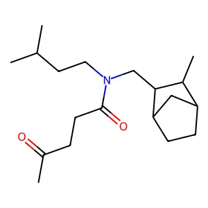 Valeramide, N-isopentyl-N-(3-methyl-2-norbornylmethyl)-4-oxo- structure