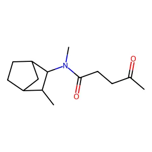 Valeramide, N-methyl-N-(3-methyl-2-norbornylmethyl)-4-oxo- structure