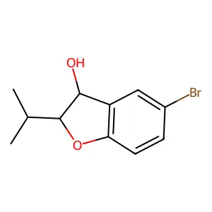 5-Bromo-2-(propan-2-yl)-2,3-dihydro-1-benzofuran-3-ol structure