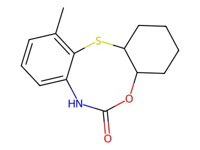 11-methyl-1,2,3,4,4a,12a-hexahydrodibenzo[d,g][1,6,3]oxathiazocin-6(7H)-one structure