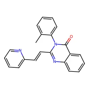 3-(2-methylphenyl)-2-(2-(2-pyridinyl)ethenyl)-4(3H)-quinazolinone structure