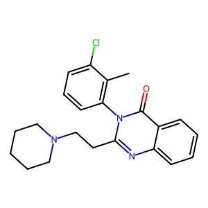 4(3H)-Quinazolinone, 3-(3-chloro-2-methylphenyl)-2-(piperidinoethyl)- structure
