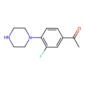 1-(3-Fluoro-4-piperazin-1-ylphenyl)ethanone structure