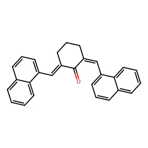 2,6-Bis[(naphthalen-1-yl)methylidene]cyclohexan-1-one structure