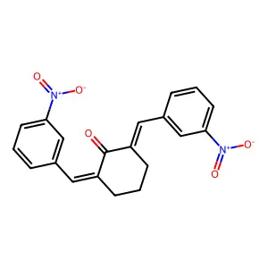 2,6-双(间硝基亚苄基)环己-1-酮 structure