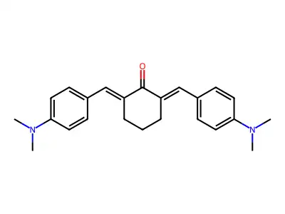 2,6-Bis(4-dimethylaminobenzylidene)cyclohexanone structure