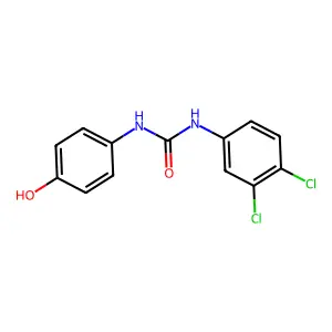 N-(3,4-dichlorophenyl)-N'-(4-hydroxyphenyl)urea structure