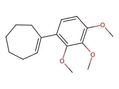1-(2,3,4-Trimethoxyphenyl)cycloheptene structure